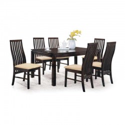 Caribean Table and 6 Chairs Expresso