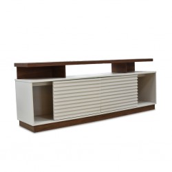 Blumeau Low TV Cabinet  Off White/Walnut PB
