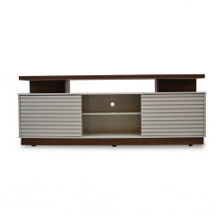 Blumeau Low TV Cabinet  Off White/Walnut PB