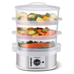Morphy Richards 470001 9L 3Tier White Food Steamer