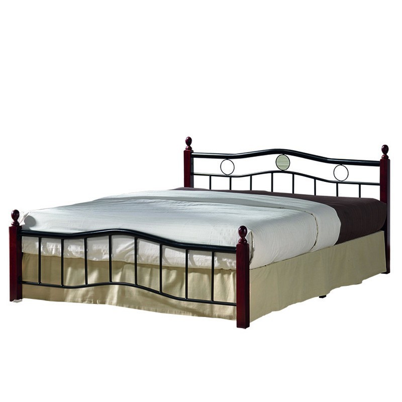 Bianca Bed 150x190 cm Dark Oak Wood/Metal Bianca Bed 150x190 cm Dark Oak Wood/Metal
