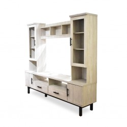 Romeo High TV Cabinet PB White Wash