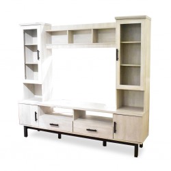 Romeo High TV Cabinet PB White Wash