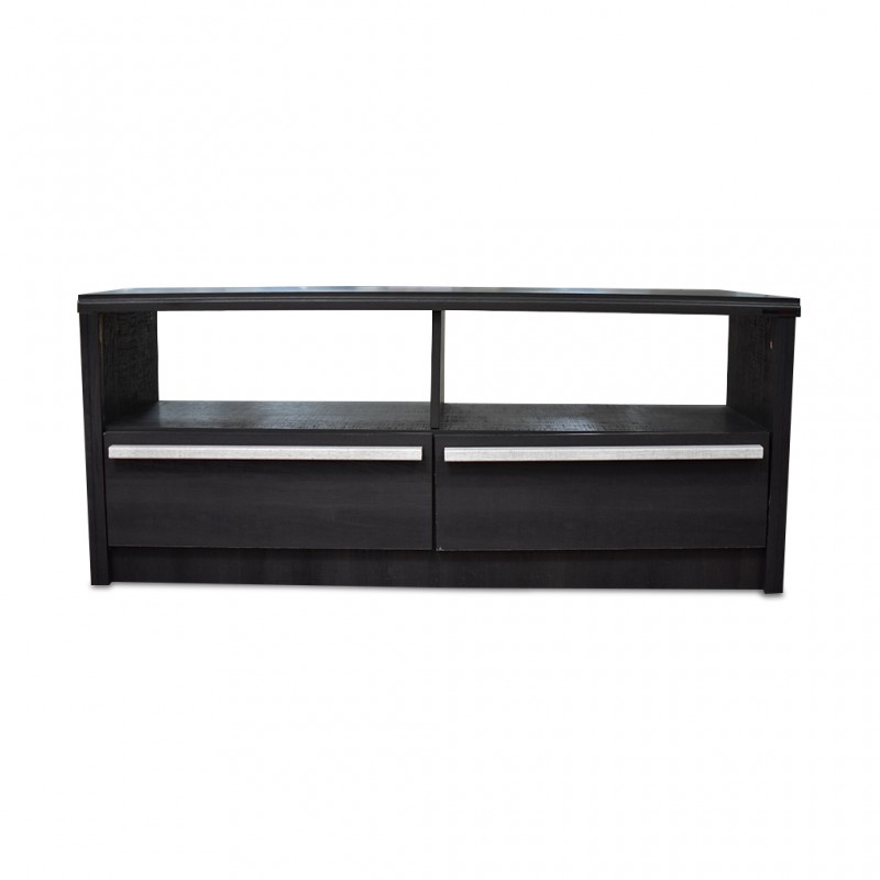 Clio Low TV Cabinet Melamine Ebony Oak Clio Low TV Cabinet Melamine Ebony Oak