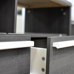 Clio Low TV Cabinet Melamine Ebony Oak