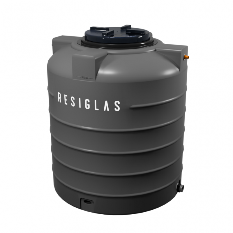 Resiglas 500 Lts Polychrome Water Tank Grey Stone Resiglas 500 Lts Polychrome Water Tank Grey Stone