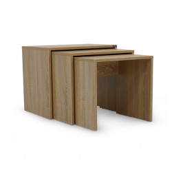 Auburn Set of 3 Side Tables Sonoma Color