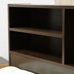 Rio Bed 150x190 cm Wengue MDF