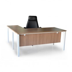 Astride L-Desk Melamine Modesty panel