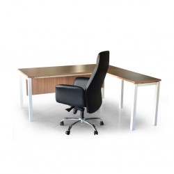Astride L-Desk Melamine Modesty panel