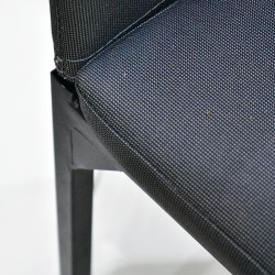 Dynasty Table and 4 Chairs Black Metal/MDF Top