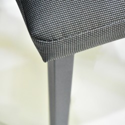 Dynasty Table and 4 Chairs Black Metal/MDF Top