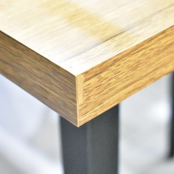 Dynasty Table and 4 Chairs Black Metal/MDF Top