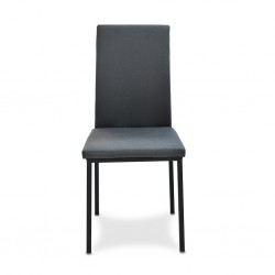 Dynasty Table and 4 Chairs Black Metal/MDF Top