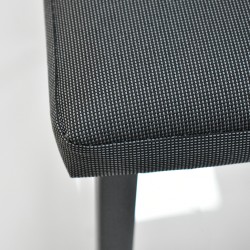 Dynasty Table and 4 Chairs Black Metal/MDF Top