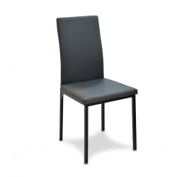 Dynasty Table and 4 Chairs Black Metal/MDF Top