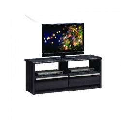 Clio Low TV Cabinet Melamine Ebony Oak